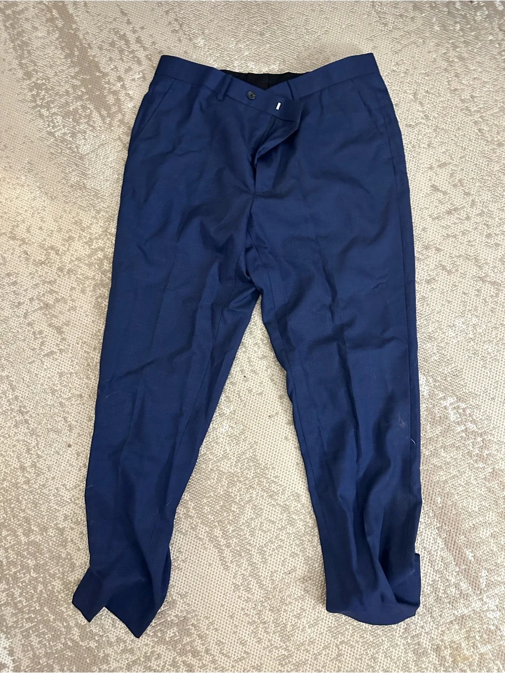 Men's Classic Navy Dress Pants - Tailored Formal Trousers